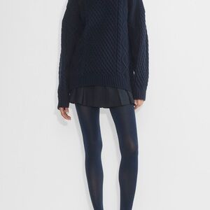 Aritzia Deep Blue Wool Peggy Knit Sweater